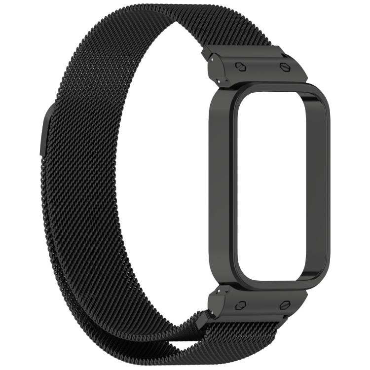Bracelet de montre xDfind Milan magnétique en métal intégré au cadre pour Xiaomi Band 10 Pro/9 Pro/Redmi Watch 6/5/4, pour Redmi Band 3 / Xiaomi Smart Band 9 Active, pour Redmi Band 2 / Xiaomi Smart Band 8 Active