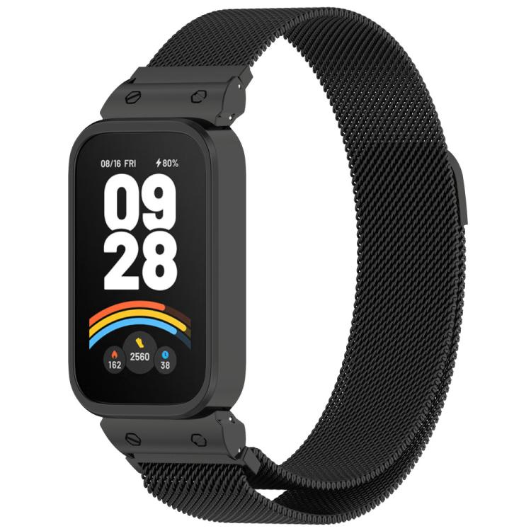 Bracelet de montre xDfind Milan magnétique en métal intégré au cadre pour Xiaomi Band 10 Pro/9 Pro/Redmi Watch 6/5/4, pour Redmi Band 3 / Xiaomi Smart Band 9 Active, pour Redmi Band 2 / Xiaomi Smart Band 8 Active