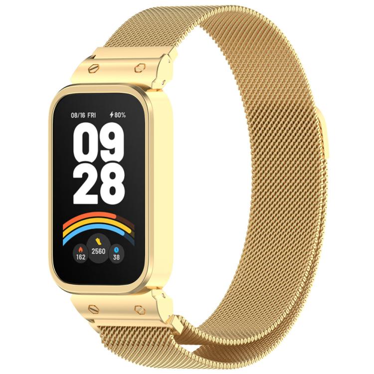 Bracelet de montre xDfind Milan magnétique en métal intégré au cadre pour Xiaomi Band 10 Pro/9 Pro/Redmi Watch 6/5/4, pour Redmi Band 3 / Xiaomi Smart Band 9 Active, pour Redmi Band 2 / Xiaomi Smart Band 8 Active