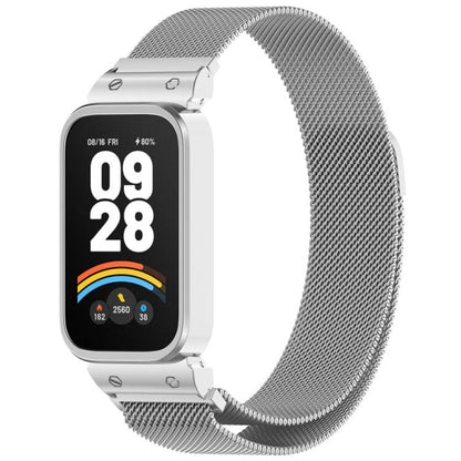 Bracelet de montre xDfind Milan magnétique en métal intégré au cadre pour Xiaomi Band 10 Pro/9 Pro/Redmi Watch 6/5/4, pour Redmi Band 3 / Xiaomi Smart Band 9 Active, pour Redmi Band 2 / Xiaomi Smart Band 8 Active
