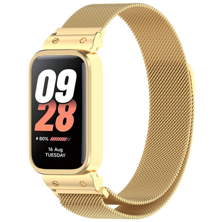 Bracelet de montre xDfind Milan magnétique en métal intégré au cadre pour Xiaomi Band 10 Pro/9 Pro/Redmi Watch 6/5/4, pour Redmi Band 3 / Xiaomi Smart Band 9 Active, pour Redmi Band 2 / Xiaomi Smart Band 8 Active