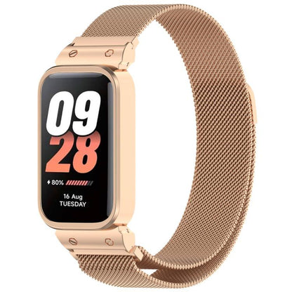 Bracelet de montre xDfind Milan magnétique en métal intégré au cadre pour Xiaomi Band 10 Pro/9 Pro/Redmi Watch 6/5/4, pour Redmi Band 3 / Xiaomi Smart Band 9 Active, pour Redmi Band 2 / Xiaomi Smart Band 8 Active