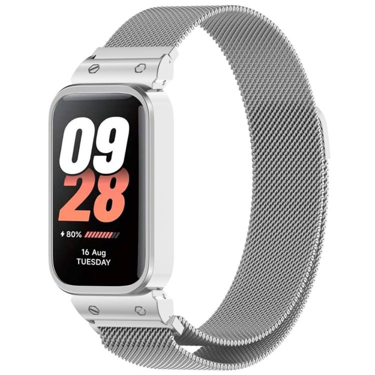 Bracelet de montre xDfind Milan magnétique en métal intégré au cadre pour Xiaomi Band 10 Pro/9 Pro/Redmi Watch 6/5/4, pour Redmi Band 3 / Xiaomi Smart Band 9 Active, pour Redmi Band 2 / Xiaomi Smart Band 8 Active