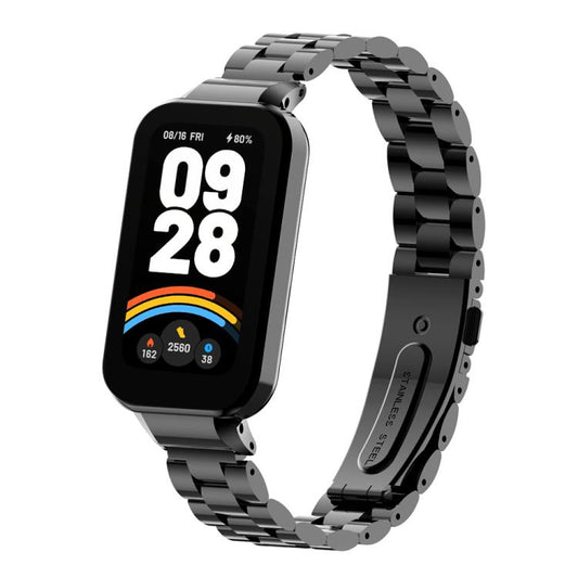 xDfind Watch Frame Integrated Three Beads Metal Watch Band, For Redmi Band 3 / Xiaomi Smart Band 9 Active, For Redmi Band 2 / Xiaomi Smart Band 8 Active, For Xiaomi Mi Band 8 Pro