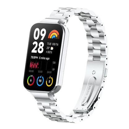 xDfind Watch Frame Integrated Three Beads Metal Watch Band, For Redmi Band 3 / Xiaomi Smart Band 9 Active, For Redmi Band 2 / Xiaomi Smart Band 8 Active, For Xiaomi Mi Band 8 Pro