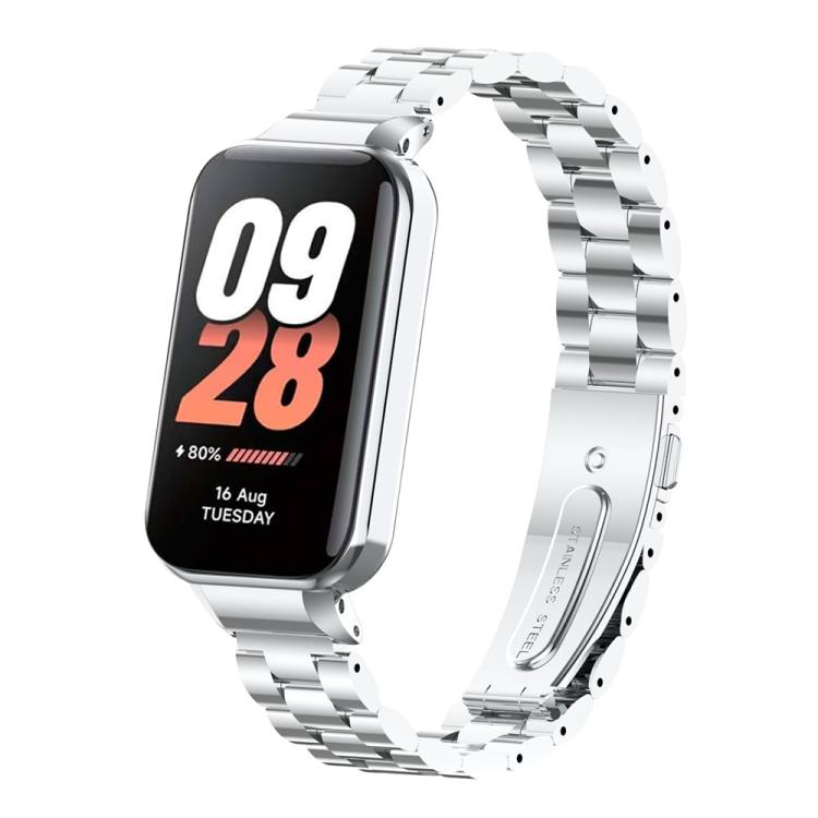 xDfind Watch Frame Integrated Three Beads Metal Watch Band, For Redmi Band 3 / Xiaomi Smart Band 9 Active, For Redmi Band 2 / Xiaomi Smart Band 8 Active, For Xiaomi Mi Band 8 Pro
