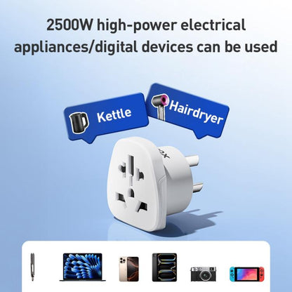 MOMAX UA13 2500W 1-World Global Adapter Socket, AU Plug, EU Plug, UK Plug, US Plug
