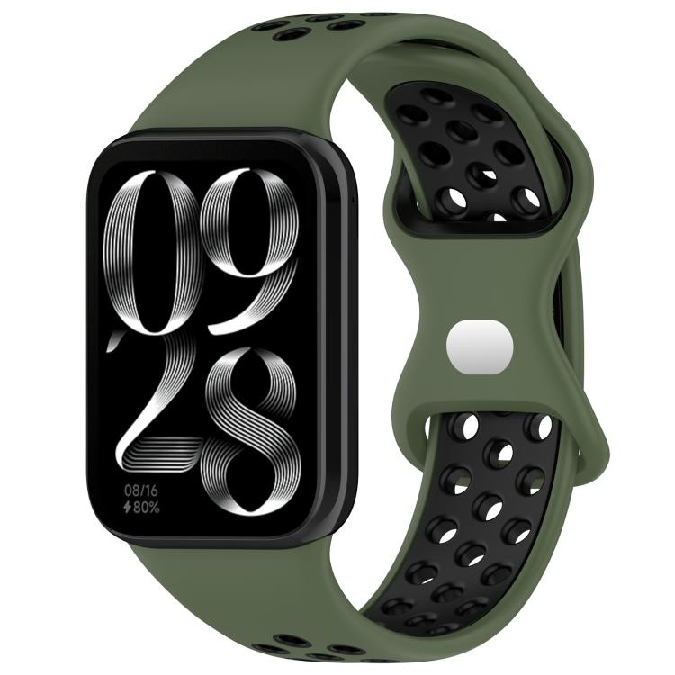xDfind Dual Color Butterfly Buckle Silicone Watch Band, For Xiaomi Band 10 Pro/9 Pro/Redmi Watch 6/5/4