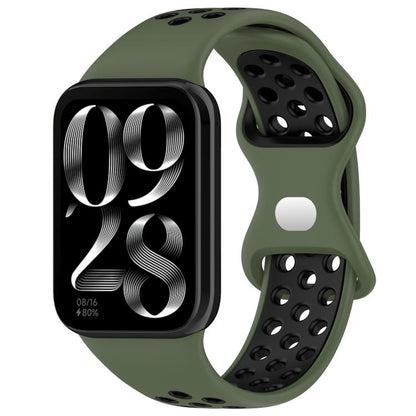 xDfind Dual Color Butterfly Buckle Silicone Watch Band, For Xiaomi Band 10 Pro/9 Pro/Redmi Watch 6/5/4