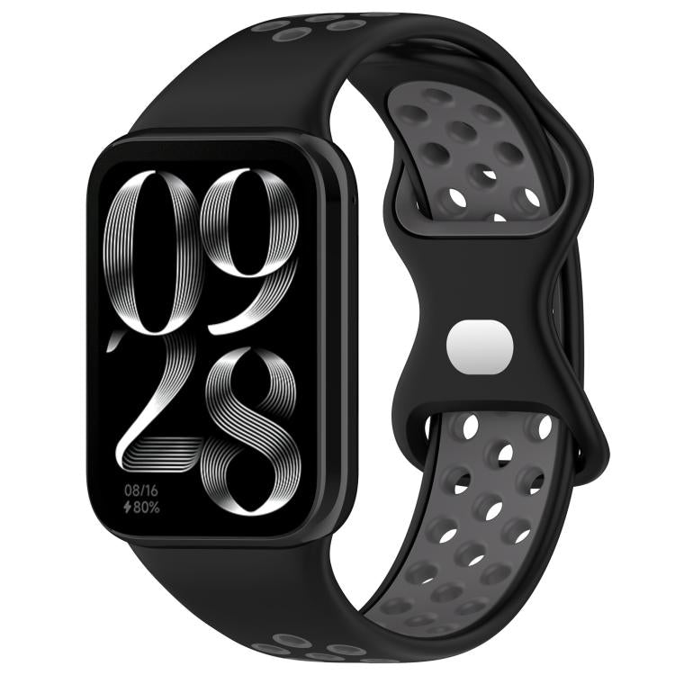 xDfind Dual Color Butterfly Buckle Silicone Watch Band, For Xiaomi Band 10 Pro/9 Pro/Redmi Watch 6/5/4
