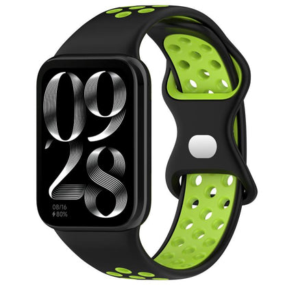 xDfind Dual Color Butterfly Buckle Silicone Watch Band, For Xiaomi Band 10 Pro/9 Pro/Redmi Watch 6/5/4