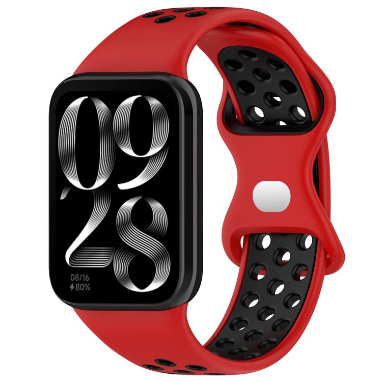 xDfind Dual Color Butterfly Buckle Silicone Watch Band, For Xiaomi Band 10 Pro/9 Pro/Redmi Watch 6/5/4