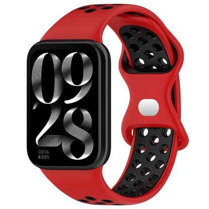 xDfind Dual Color Butterfly Buckle Silicone Watch Band, For Xiaomi Band 10 Pro/9 Pro/Redmi Watch 6/5/4