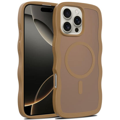 Skin Feel Wave Texture MagSafe Phone Case, For iPhone 17e / 16e, For iPhone 17, For iPhone Air, For iPhone 16 Pro Max, For iPhone 16 Pro, For iPhone 16 Plus, For iPhone 16, For iPhone 15 Pro Max, For iPhone 15 Pro, For iPhone 15 Plus, For iPhone 15    ...