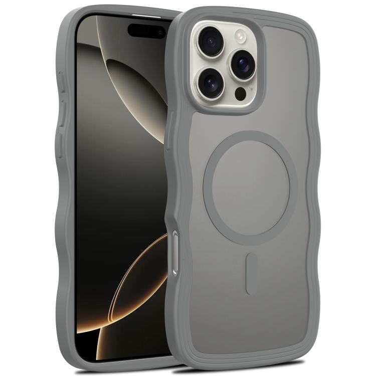 Skin Feel Wave Texture MagSafe Phone Case, For iPhone 17e / 16e, For iPhone 17, For iPhone Air, For iPhone 16 Pro Max, For iPhone 16 Pro, For iPhone 16 Plus, For iPhone 16, For iPhone 15 Pro Max, For iPhone 15 Pro, For iPhone 15 Plus, For iPhone 15    ...