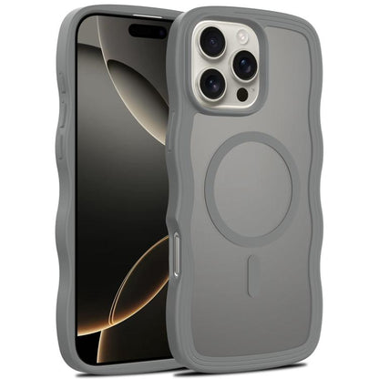 Skin Feel Wave Texture MagSafe Phone Case, For iPhone 17e / 16e, For iPhone 17, For iPhone Air, For iPhone 16 Pro Max, For iPhone 16 Pro, For iPhone 16 Plus, For iPhone 16, For iPhone 15 Pro Max, For iPhone 15 Pro, For iPhone 15 Plus, For iPhone 15    ...