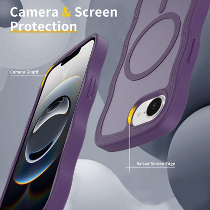 Skin Feel Wave Texture MagSafe Phone Case, For iPhone 17e / 16e, For iPhone 17, For iPhone Air, For iPhone 16 Pro Max, For iPhone 16 Pro, For iPhone 16 Plus, For iPhone 16, For iPhone 15 Pro Max, For iPhone 15 Pro, For iPhone 15 Plus, For iPhone 15    ...