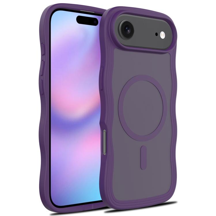 Skin Feel Wave Texture MagSafe Phone Case, For iPhone 17e / 16e, For iPhone 17, For iPhone Air, For iPhone 16 Pro Max, For iPhone 16 Pro, For iPhone 16 Plus, For iPhone 16, For iPhone 15 Pro Max, For iPhone 15 Pro, For iPhone 15 Plus, For iPhone 15    ...