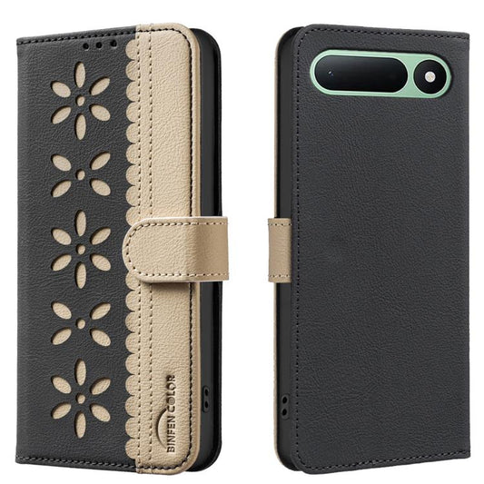 Splicing Color Hollow Flower Pattern RFID Leather Phone Case, For Tecno Spark 50 5G, For Tecno Pova Curve 2 5G, For Tecno Spark 50 4G, For Tecno Camon 50 Pro 4G, For Tecno Camon 50 4G, For Tecno Spark Go 3, For Tecno Pova 7 Pro 5G                      ...