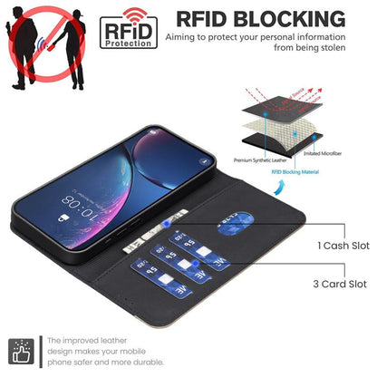 Splicing Color Hollow Flower Pattern RFID Leather Phone Case, For iPhone 16e / 17e, For iPhone 17 Pro Max, For iPhone 17 Pro, For iPhone 17, For iPhone Air, For iPhone 16 Pro Max, For iPhone 16 Pro, For iPhone 16 Plus, For iPhone 16, For iPhone 15 Pro ...