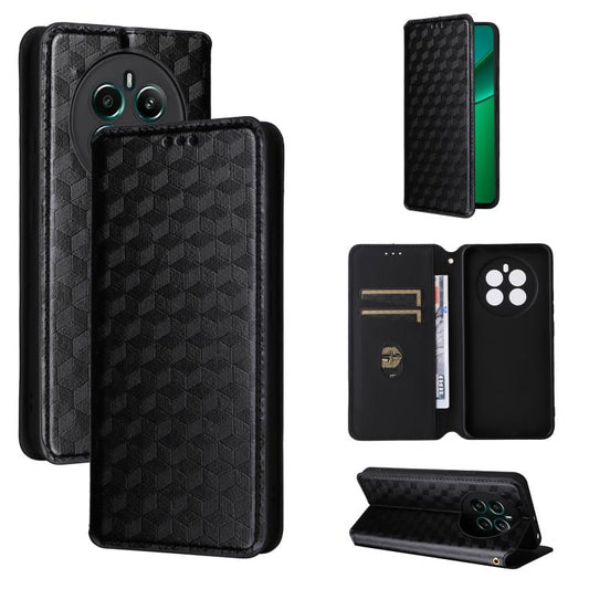 Cubic Grid Texture Flip Leather Phone Case, For Realme 12+ 5G, For Realme Note 50 4G / C5, For Realme 11 4G Global, For Realme 11 5G Global / 11X 5G, For Realme C53 5G / Narzo N53 4G, For Realme 11 Pro 5G / 11, For Realme C65 4G, For Realme C55        ...