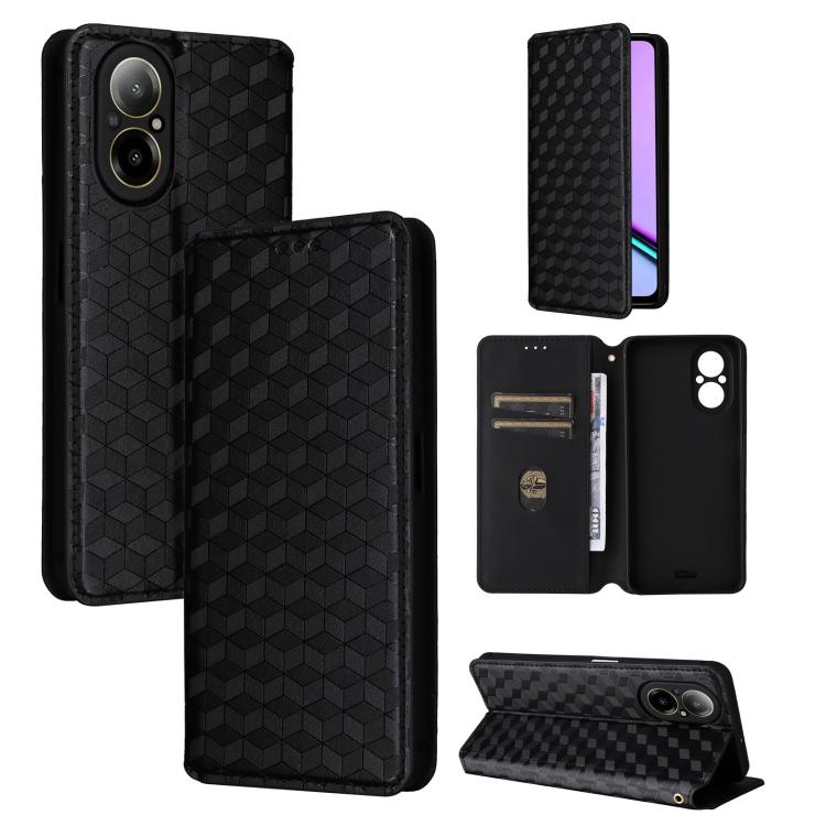 Cubic Grid Texture Flip Leather Phone Case, For Realme GT 7 Pro 5G, For Realme 13+ 5G Global / 13, For Realme V60 5G / V60S 5G, For Realme GT 6 / GT 6T, For Realme C63 4G / C61 4G / Narzo N63 4G, For Realme 12 Lite 4G / C67 4G, For Realme 12 5G / 12x 5...