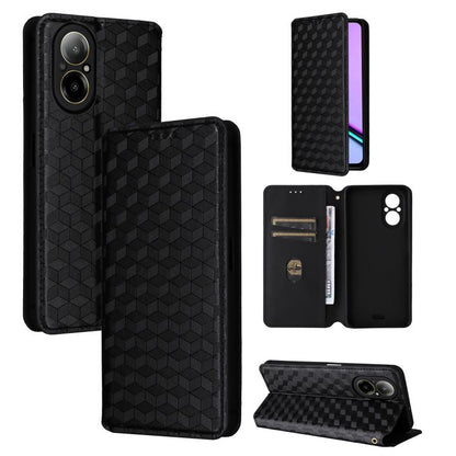 Cubic Grid Texture Flip Leather Phone Case, For Realme GT 7 Pro 5G, For Realme 13+ 5G Global / 13, For Realme V60 5G / V60S 5G, For Realme GT 6 / GT 6T, For Realme C63 4G / C61 4G / Narzo N63 4G, For Realme 12 Lite 4G / C67 4G, For Realme 12 5G / 12x 5...