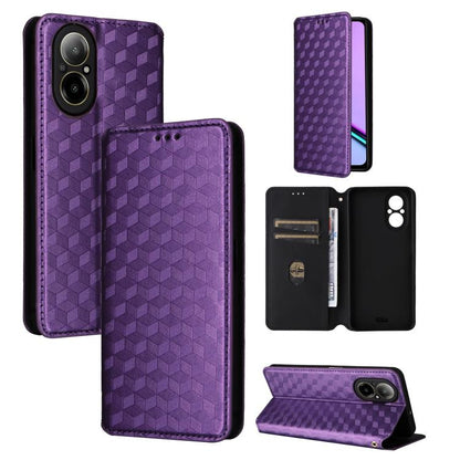 Cubic Grid Texture Flip Leather Phone Case, For Realme GT 7 Pro 5G, For Realme 13+ 5G Global / 13, For Realme V60 5G / V60S 5G, For Realme GT 6 / GT 6T, For Realme C63 4G / C61 4G / Narzo N63 4G, For Realme 12 Lite 4G / C67 4G, For Realme 12 5G / 12x 5...