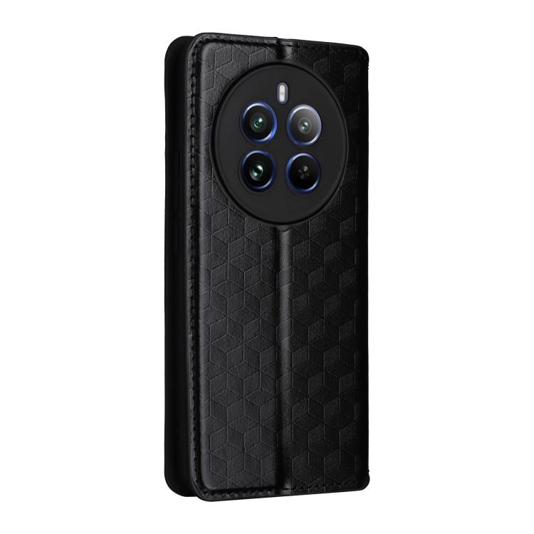 Cubic Grid Texture Flip Leather Phone Case, For Realme 12 Pro 5G / 12, For Realme 12+ 5G, For Realme Note 50 4G / C5, For Realme 11 4G Global, For Realme 11 5G Global / 11X 5G, For Realme C53 5G / Narzo N53 4G, For Realme 11 Pro 5G / 11, For Realme C65...