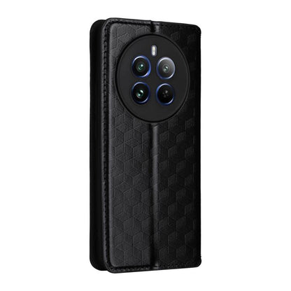 Cubic Grid Texture Flip Leather Phone Case, For Realme 12 Pro 5G / 12, For Realme 12+ 5G, For Realme Note 50 4G / C5, For Realme 11 4G Global, For Realme 11 5G Global / 11X 5G, For Realme C53 5G / Narzo N53 4G, For Realme 11 Pro 5G / 11, For Realme C65...