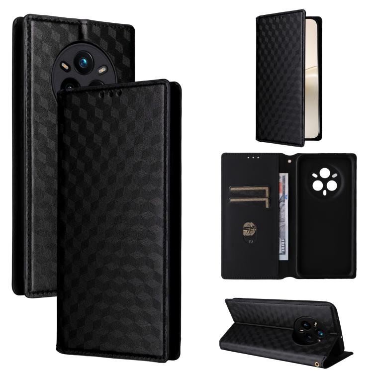 Cubic Grid Texture Flip Leather Phone Case, For Realme 14 5G Global, For Realme P3 Ultra 5G, For Realme 14 Pro Lite 5G, For Realme Neo7x 5G / P3 5G, For Realme P3 Pro 5G, For Realme 14 Pro+ 5G, For Realme 14 Pro 5G, For Realme 14X 5G / C75 4G / V60 Pro...