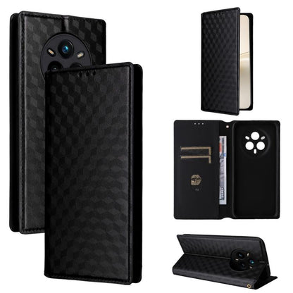 Cubic Grid Texture Flip Leather Phone Case, For Realme 14 5G Global, For Realme P3 Ultra 5G, For Realme 14 Pro Lite 5G, For Realme Neo7x 5G / P3 5G, For Realme P3 Pro 5G, For Realme 14 Pro+ 5G, For Realme 14 Pro 5G, For Realme 14X 5G / C75 4G / V60 Pro...