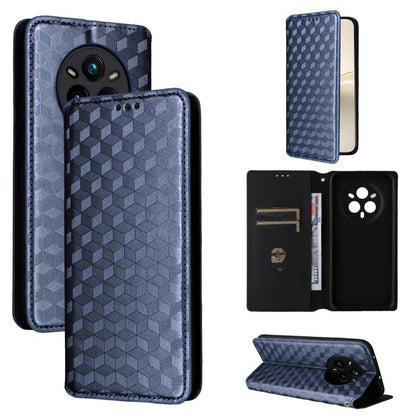 Cubic Grid Texture Flip Leather Phone Case, For Realme 14 5G Global, For Realme P3 Ultra 5G, For Realme 14 Pro Lite 5G, For Realme Neo7x 5G / P3 5G, For Realme P3 Pro 5G, For Realme 14 Pro+ 5G, For Realme 14 Pro 5G, For Realme 14X 5G / C75 4G / V60 Pro...