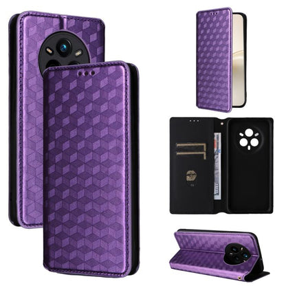 Cubic Grid Texture Flip Leather Phone Case, For Realme 14 5G Global, For Realme P3 Ultra 5G, For Realme 14 Pro Lite 5G, For Realme Neo7x 5G / P3 5G, For Realme P3 Pro 5G, For Realme 14 Pro+ 5G, For Realme 14 Pro 5G, For Realme 14X 5G / C75 4G / V60 Pro...