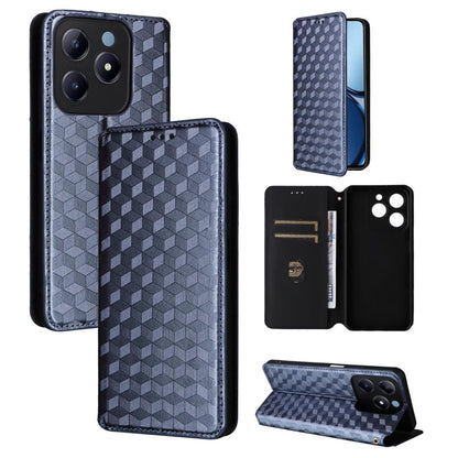 Cubic Grid Texture Flip Leather Phone Case, For Realme GT 7 Pro 5G, For Realme 13+ 5G Global / 13, For Realme V60 5G / V60S 5G, For Realme GT 6 / GT 6T, For Realme C63 4G / C61 4G / Narzo N63 4G, For Realme 12 Lite 4G / C67 4G, For Realme 12 5G / 12x 5...