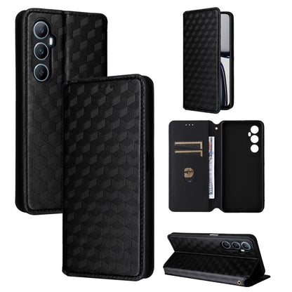 Cubic Grid Texture Flip Leather Phone Case, For Realme GT 7 Pro 5G, For Realme 13+ 5G Global / 13, For Realme V60 5G / V60S 5G, For Realme GT 6 / GT 6T, For Realme C63 4G / C61 4G / Narzo N63 4G, For Realme 12 Lite 4G / C67 4G, For Realme 12 5G / 12x 5...