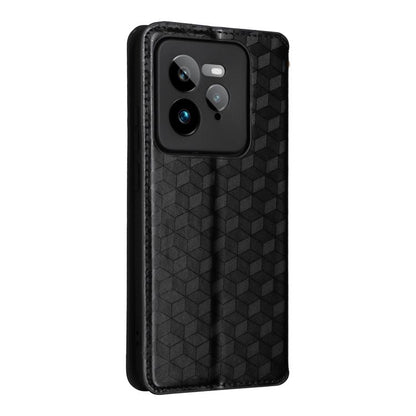 Cubic Grid Texture Flip Leather Phone Case, For Realme GT 7 Pro 5G, For Realme 13+ 5G Global / 13, For Realme V60 5G / V60S 5G, For Realme GT 6 / GT 6T, For Realme C63 4G / C61 4G / Narzo N63 4G, For Realme 12 Lite 4G / C67 4G, For Realme 12 5G / 12x 5...