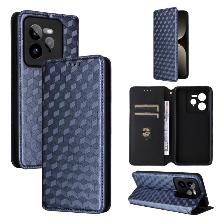 Cubic Grid Texture Flip Leather Phone Case, For Realme GT 7 Pro 5G, For Realme 13+ 5G Global / 13, For Realme V60 5G / V60S 5G, For Realme GT 6 / GT 6T, For Realme C63 4G / C61 4G / Narzo N63 4G, For Realme 12 Lite 4G / C67 4G, For Realme 12 5G / 12x 5...