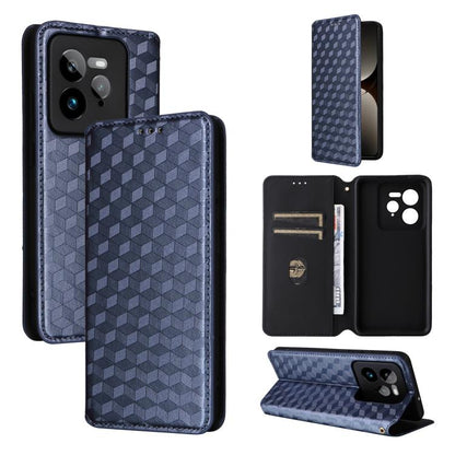 Cubic Grid Texture Flip Leather Phone Case, For Realme GT 7 Pro 5G, For Realme 13+ 5G Global / 13, For Realme V60 5G / V60S 5G, For Realme GT 6 / GT 6T, For Realme C63 4G / C61 4G / Narzo N63 4G, For Realme 12 Lite 4G / C67 4G, For Realme 12 5G / 12x 5...