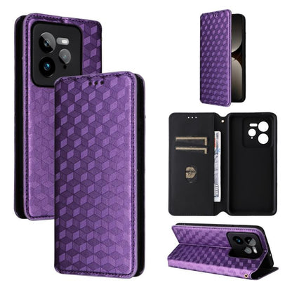 Cubic Grid Texture Flip Leather Phone Case, For Realme GT 7 Pro 5G, For Realme 13+ 5G Global / 13, For Realme V60 5G / V60S 5G, For Realme GT 6 / GT 6T, For Realme C63 4G / C61 4G / Narzo N63 4G, For Realme 12 Lite 4G / C67 4G, For Realme 12 5G / 12x 5...