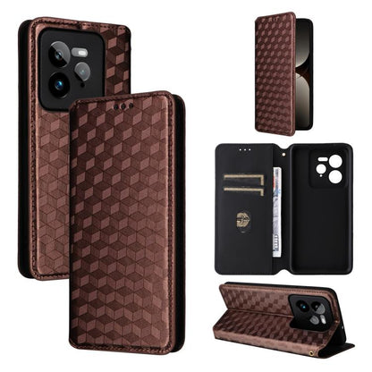 Cubic Grid Texture Flip Leather Phone Case, For Realme GT 7 Pro 5G, For Realme 13+ 5G Global / 13, For Realme V60 5G / V60S 5G, For Realme GT 6 / GT 6T, For Realme C63 4G / C61 4G / Narzo N63 4G, For Realme 12 Lite 4G / C67 4G, For Realme 12 5G / 12x 5...