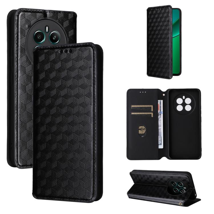 Cubic Grid Texture Flip Leather Phone Case, For Realme GT 7 Pro 5G, For Realme 13+ 5G Global / 13, For Realme V60 5G / V60S 5G, For Realme GT 6 / GT 6T, For Realme C63 4G / C61 4G / Narzo N63 4G, For Realme 12 Lite 4G / C67 4G, For Realme 12 5G / 12x 5...