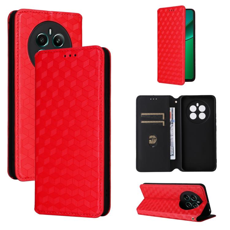 Cubic Grid Texture Flip Leather Phone Case, For Realme GT 7 Pro 5G, For Realme 13+ 5G Global / 13, For Realme V60 5G / V60S 5G, For Realme GT 6 / GT 6T, For Realme C63 4G / C61 4G / Narzo N63 4G, For Realme 12 Lite 4G / C67 4G, For Realme 12 5G / 12x 5...