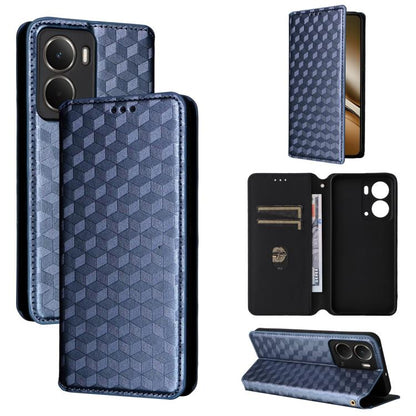 Cubic Grid Texture Flip Leather Phone Case, For Realme 14 5G Global, For Realme P3 Ultra 5G, For Realme 14 Pro Lite 5G, For Realme Neo7x 5G / P3 5G, For Realme P3 Pro 5G, For Realme 14 Pro+ 5G, For Realme 14 Pro 5G, For Realme 14X 5G / C75 4G / V60 Pro...