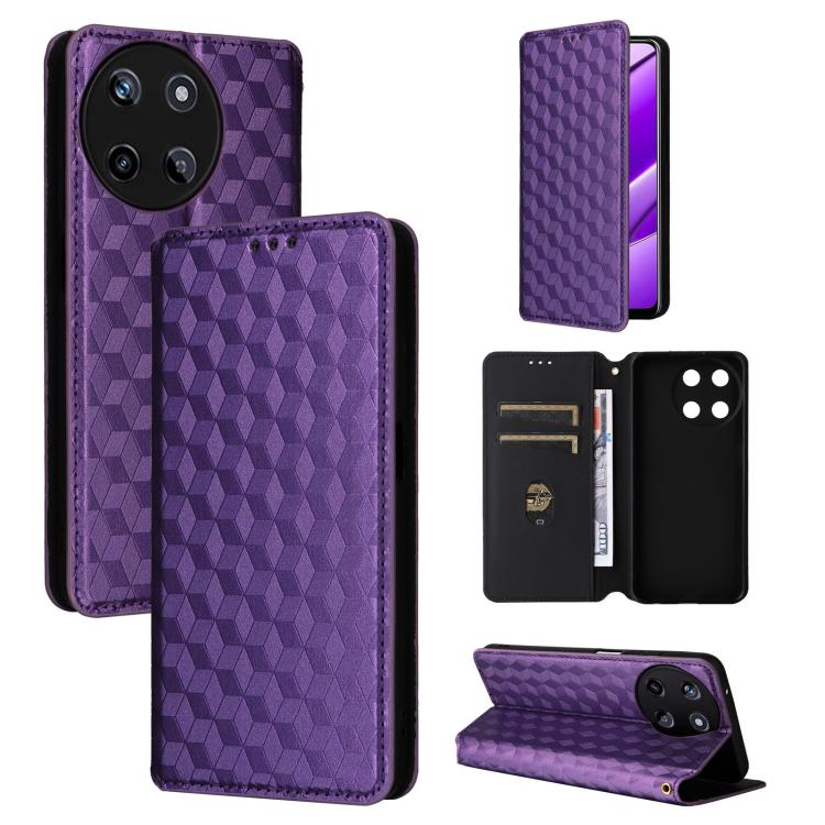 Cubic Grid Texture Flip Leather Phone Case, For Realme GT 7 Pro 5G, For Realme 13+ 5G Global / 13, For Realme V60 5G / V60S 5G, For Realme GT 6 / GT 6T, For Realme C63 4G / C61 4G / Narzo N63 4G, For Realme 12 Lite 4G / C67 4G, For Realme 12 5G / 12x 5...