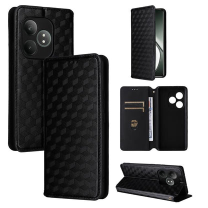 Cubic Grid Texture Flip Leather Phone Case, For Realme GT 7 Pro 5G, For Realme 13+ 5G Global / 13, For Realme V60 5G / V60S 5G, For Realme GT 6 / GT 6T, For Realme C63 4G / C61 4G / Narzo N63 4G, For Realme 12 Lite 4G / C67 4G, For Realme 12 5G / 12x 5...