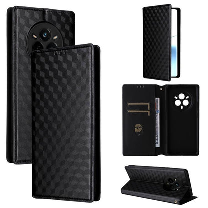 Cubic Grid Texture Flip Leather Phone Case, For Realme 14 5G Global, For Realme P3 Ultra 5G, For Realme 14 Pro Lite 5G, For Realme Neo7x 5G / P3 5G, For Realme P3 Pro 5G, For Realme 14 Pro+ 5G, For Realme 14 Pro 5G, For Realme 14X 5G / C75 4G / V60 Pro...