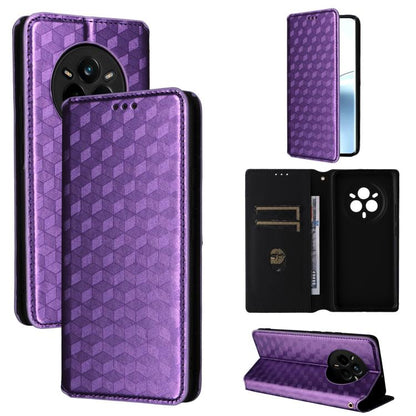 Cubic Grid Texture Flip Leather Phone Case, For Realme 14 5G Global, For Realme P3 Ultra 5G, For Realme 14 Pro Lite 5G, For Realme Neo7x 5G / P3 5G, For Realme P3 Pro 5G, For Realme 14 Pro+ 5G, For Realme 14 Pro 5G, For Realme 14X 5G / C75 4G / V60 Pro...