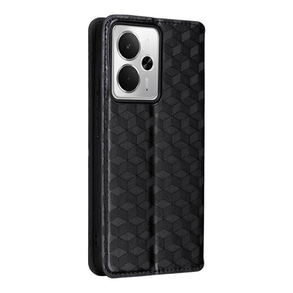 Cubic Grid Texture Flip Leather Phone Case, For Realme 14 5G Global, For Realme P3 Ultra 5G, For Realme 14 Pro Lite 5G, For Realme Neo7x 5G / P3 5G, For Realme P3 Pro 5G, For Realme 14 Pro+ 5G, For Realme 14 Pro 5G, For Realme 14X 5G / C75 4G / V60 Pro...
