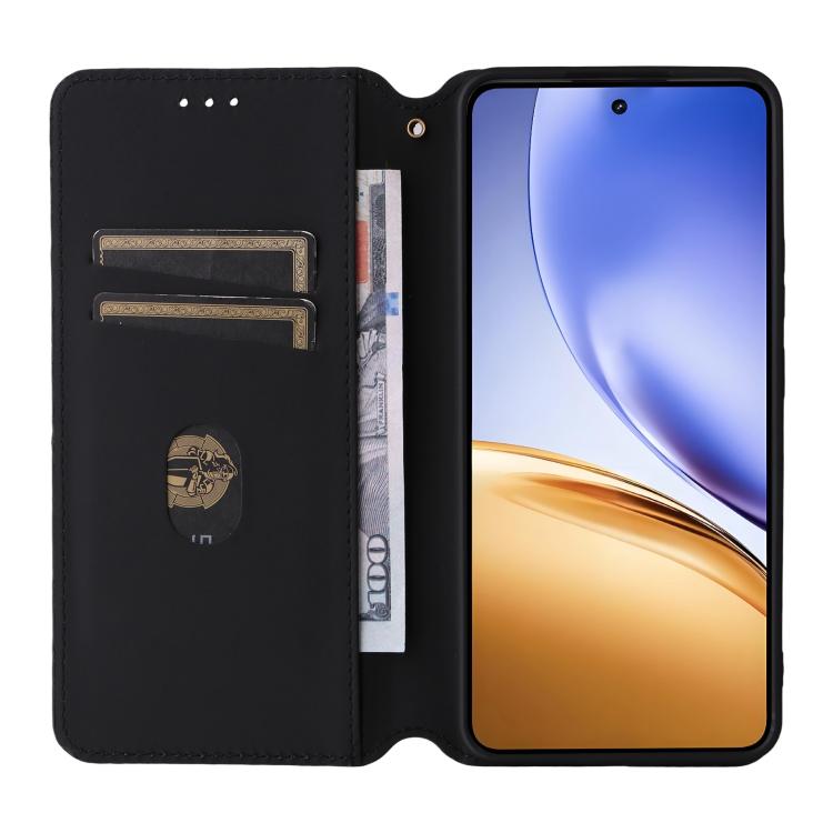 Cubic Grid Texture Flip Leather Phone Case, For Realme 14 5G Global, For Realme P3 Ultra 5G, For Realme 14 Pro Lite 5G, For Realme Neo7x 5G / P3 5G, For Realme P3 Pro 5G, For Realme 14 Pro+ 5G, For Realme 14 Pro 5G, For Realme 14X 5G / C75 4G / V60 Pro...